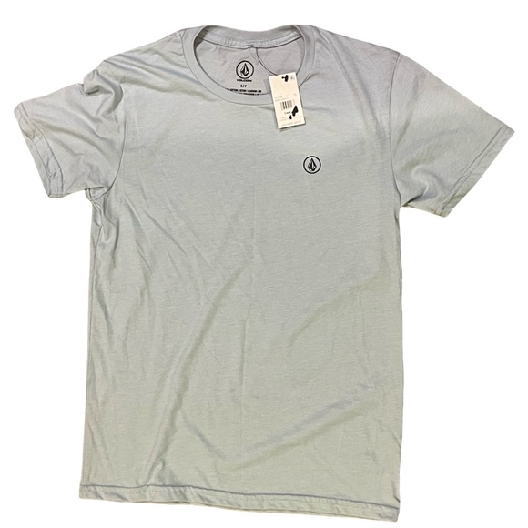NWT Volcom Men's Light Blue Logo Short Sleeve Tee Men’s Small - Picture 1 of 4